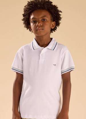Fbr Camisa Polo Branca Menino Fbr Branco