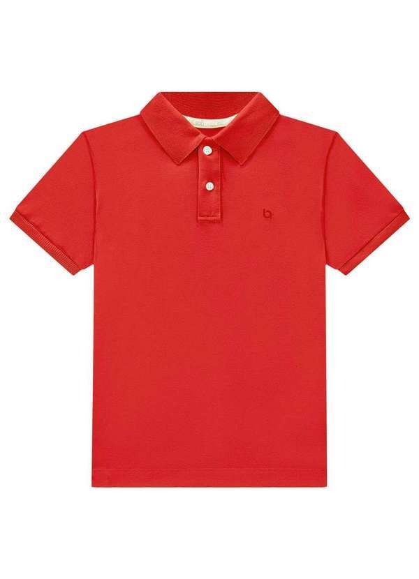 Lucboo - Camisa Polo em Malha Piquet com Elastano Vermelho Lucboo Vermelho