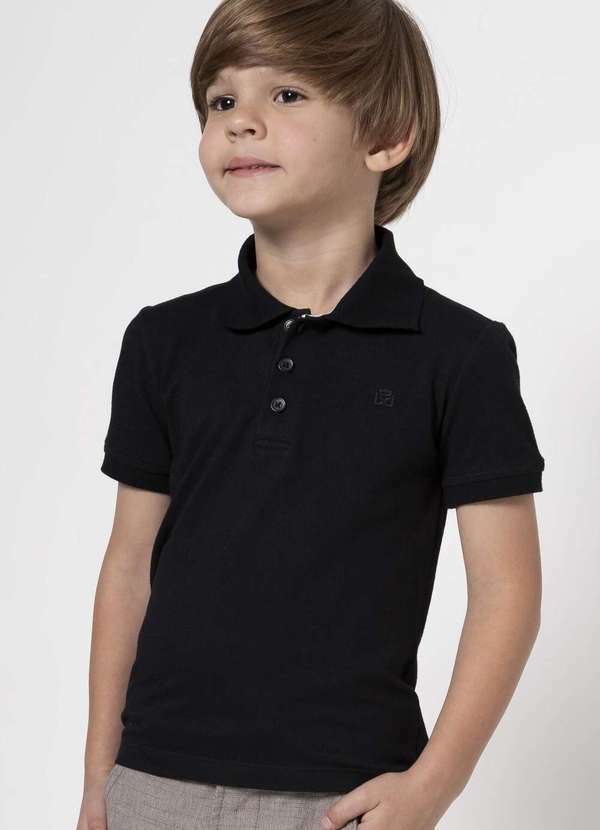 Banana Danger - Camisa Polo Infantil Preta Banana Danger Preto
