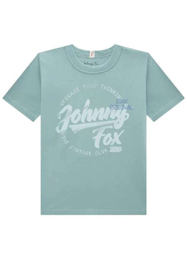 Johnny Fox - Camiseta Menino Manga Curta Estampada Johnny Fox Azul