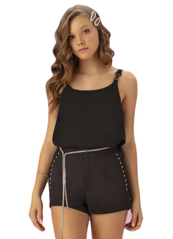 Bobbylulu - Blusa Juvenil Alçapreta Bobbylulu Preto