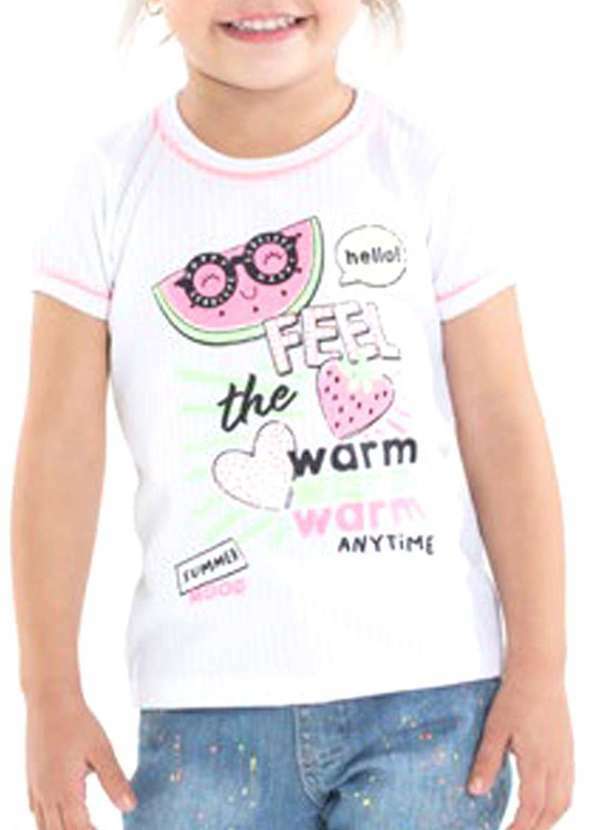 Serelepe - Blusa Manga Curta Infantil Branca Serelepe Branco 2