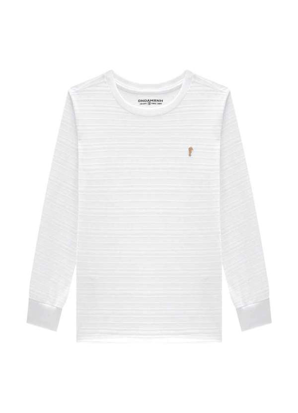 Onda Marinha - Blusa Manga Longa Menino Branca Branco