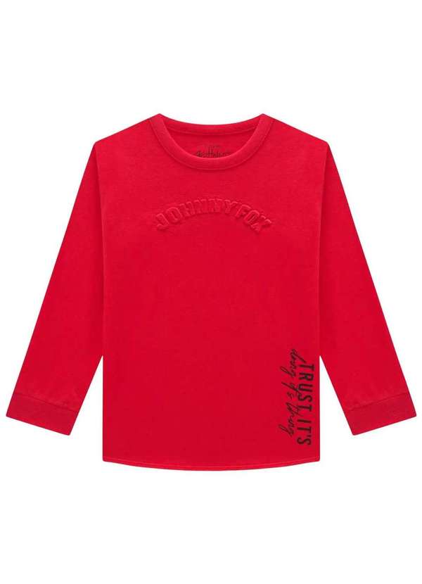 Johnny Fox - Blusa Manga Longa Menino Vermelho Johnny Fox Vermelho 1