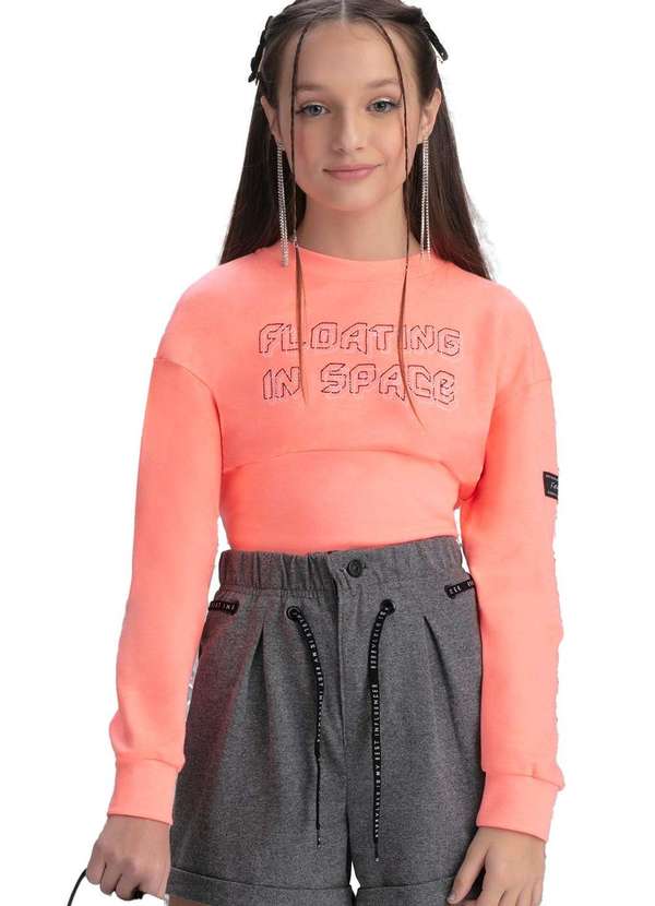 Bobbylulu - Blusa Ml Infantil Rosa Floating Bobbylulu Rosa