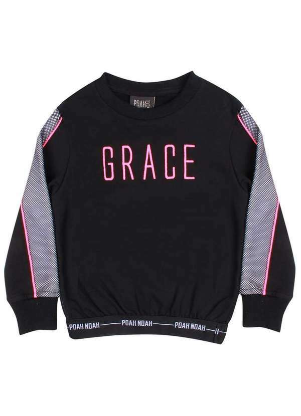 Banana Danger - Blusa Ml Moletinho Grace Preto Banana Danger Preto