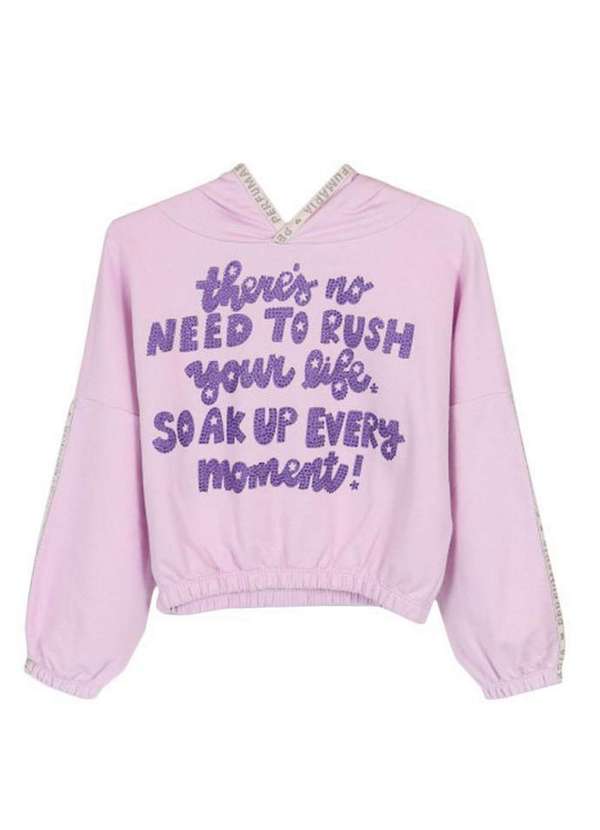 Pituchinhus - Blusa Moletom Moments Lilás Perfumaria Lilás