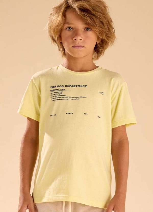 Fbr - Camiseta Amarela Menino Fbr Amarelo
