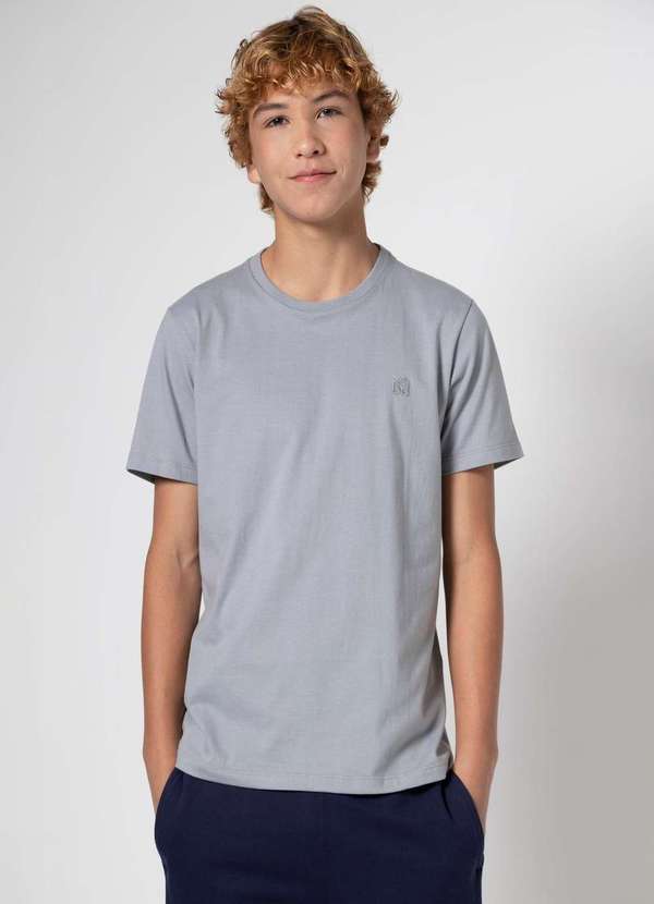 Banana Danger - Camiseta Básica Cinza Infantil Banana Danger Cinza