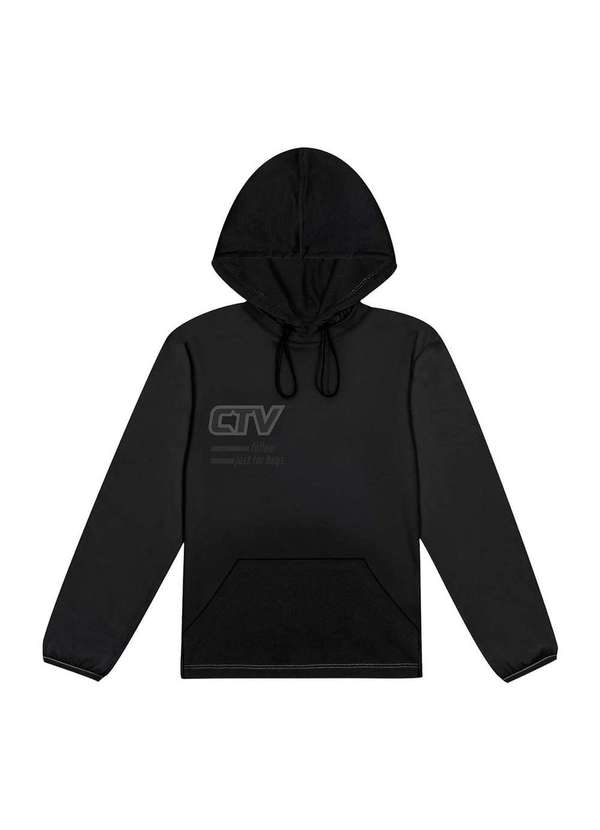 Catavento - Camiseta com Capuz e Bolso Preto Catavento Preto