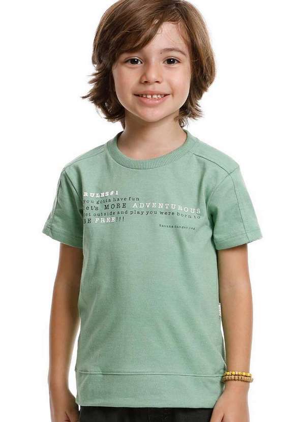 Banana Danger - Camiseta Curta Infantil Verde Banana Danger Verde