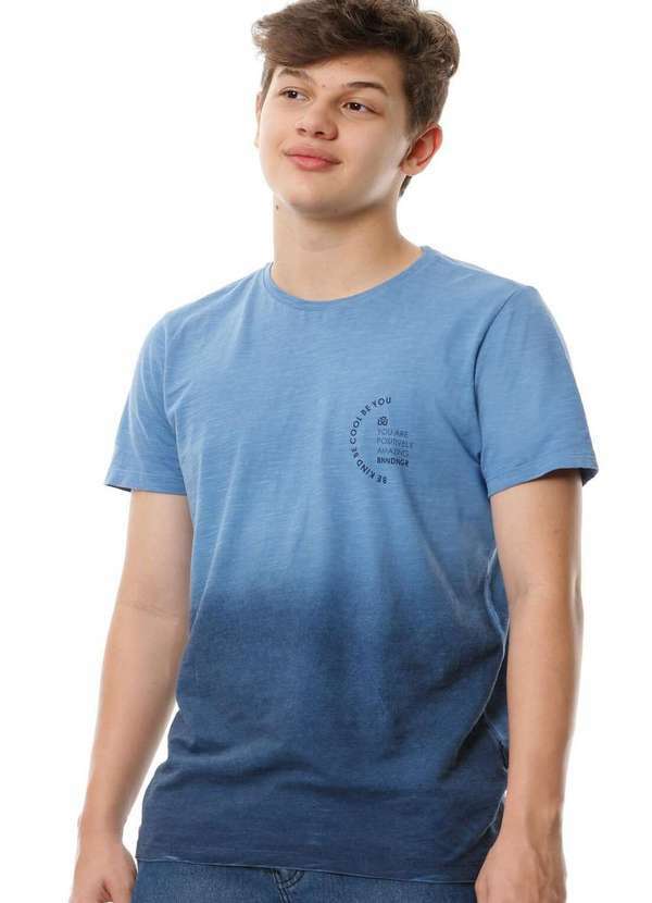 Banana Danger - Camiseta Degradê Kind Menino Banana Danger Azul