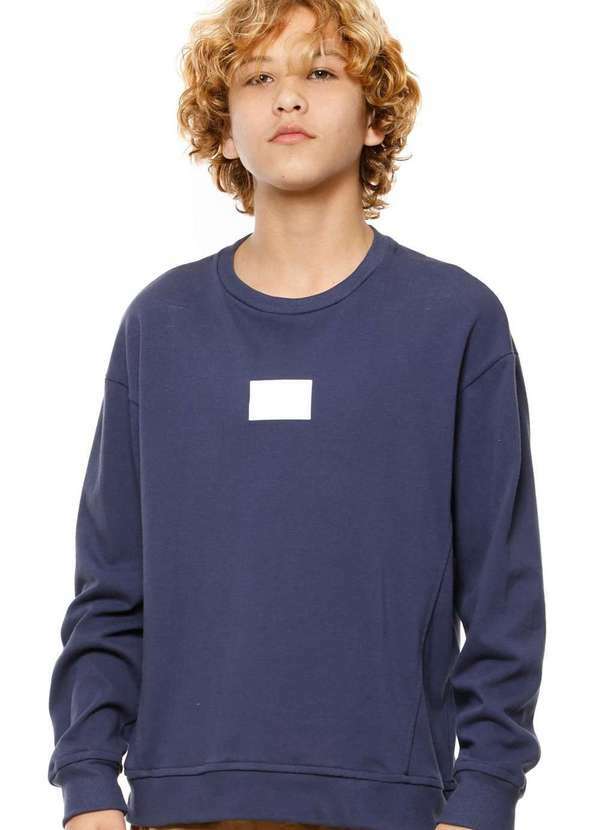 Banana Danger - Camiseta Infantil Manga Longa Azul Banana Danger Azul Marinho
