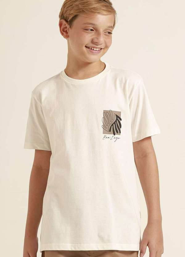 Banana Danger - Camiseta Infantil Off White Banana Danger Island Vibes Off White