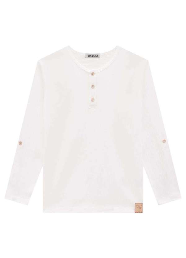 Lucboo - Camiseta Malha Wave Infantil Off White Lucboo Branco