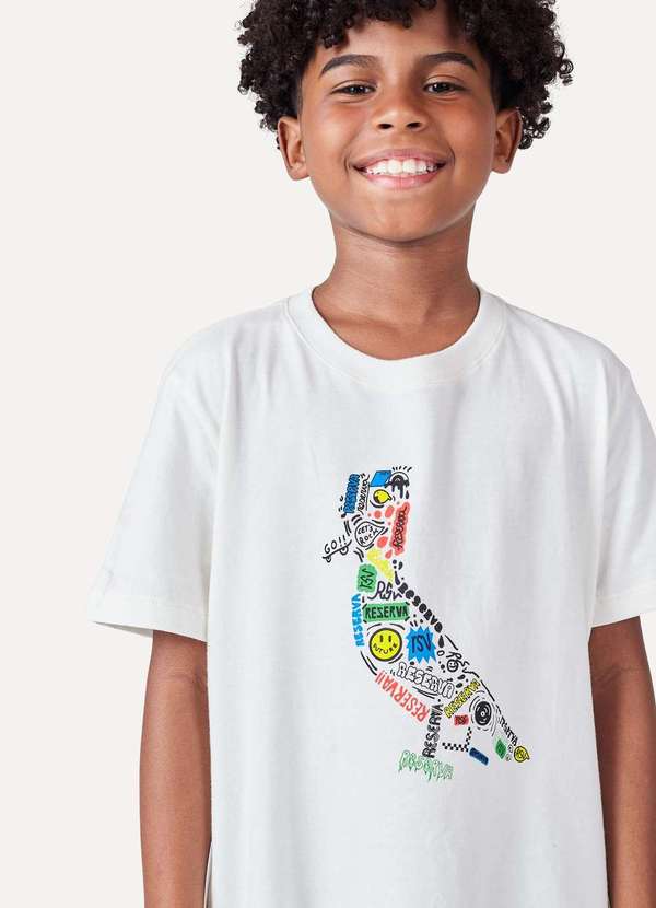 Reserva Mini - Camiseta Mc Mini Est Pica Pau Logo Fun Reserva Mini Branco 3