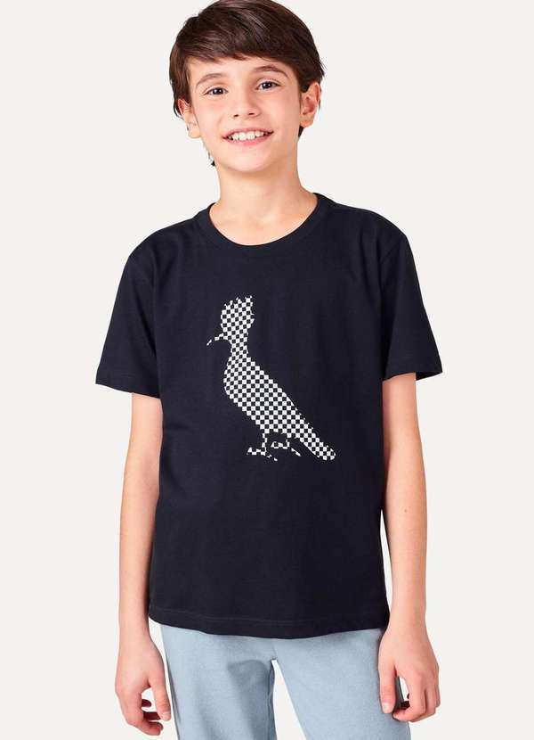 Reserva Mini - Camiseta Mc Mini Estampada Pica Pau Grid Reserva Mini Preto