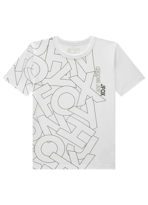 Johnny Fox - Camiseta Menino Branca Estampada Johnny Fox Branco
