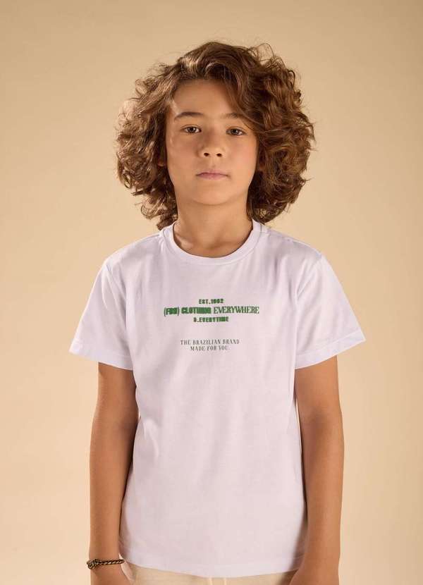 Fbr - Camiseta Menino Branca Fbr Branco