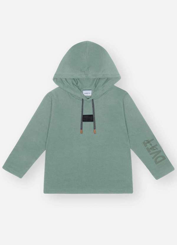 Divertto - Camiseta Menino Verde Manga Longa Divertto Verde