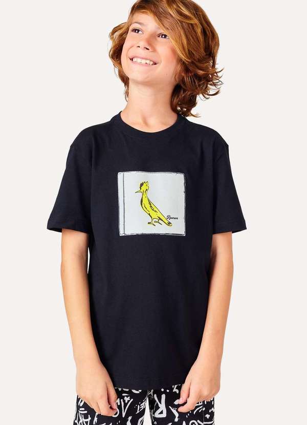 Reserva Mini - Camiseta Mini Estampa Fresh Rock Reserva Mini Preto