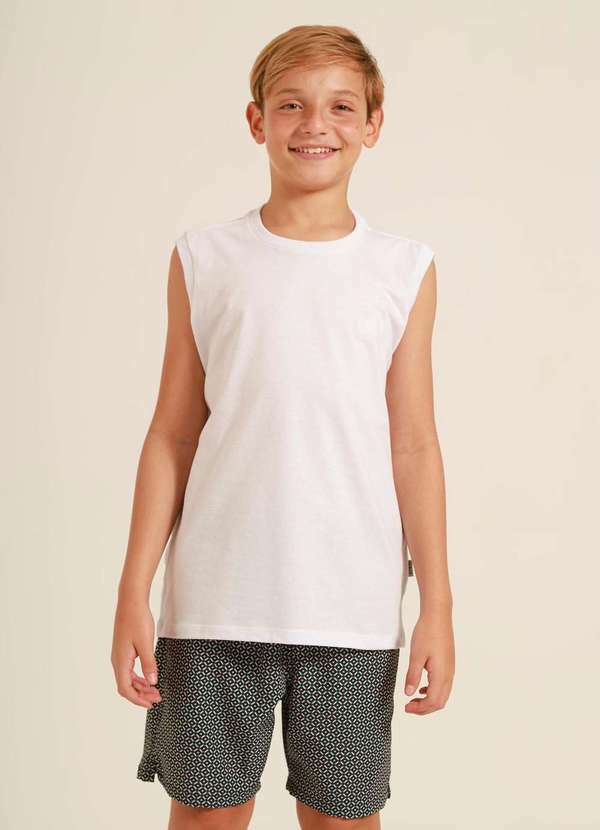 Banana Danger - Camiseta Regata Infantil Branca Banana Danger Branco