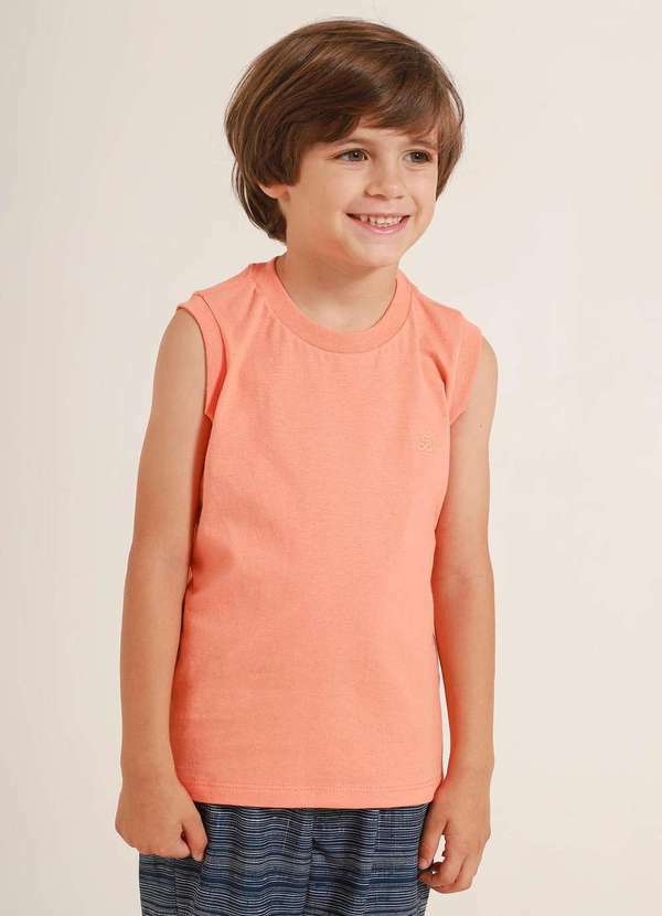 Banana Danger - Camiseta Regata Infantil Laranja Banana Danger Laranja