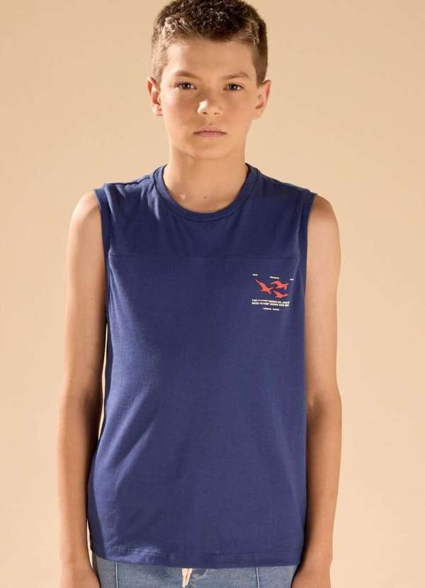 Fbr - Camiseta Regata Menino Infantil Fbr Azul