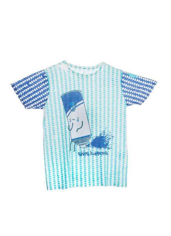 Mini Us - Camiseta T-Shirt Spray Color Estampado Mini Us Estampado