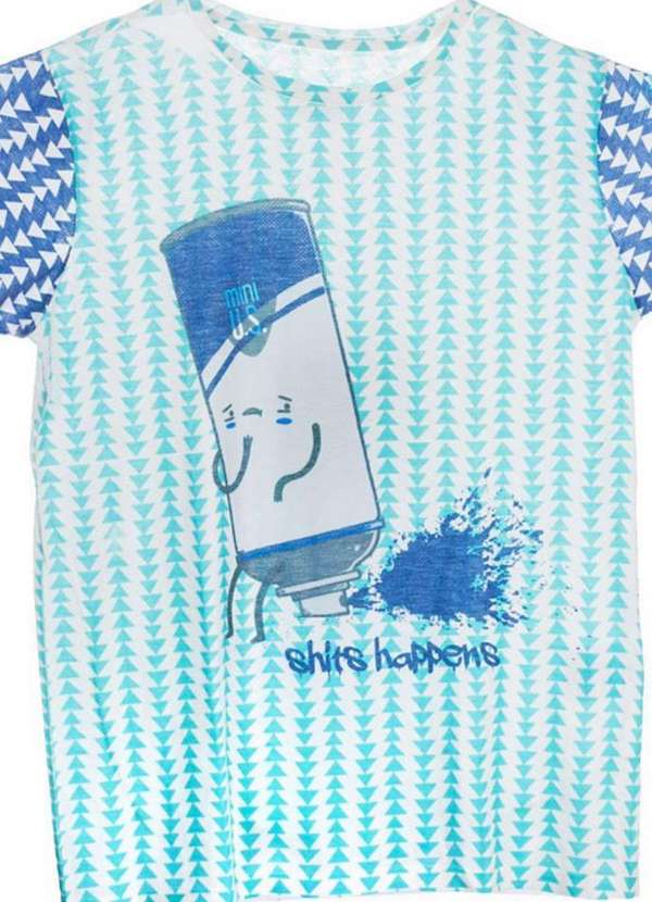 Mini Us - Camiseta T-Shirt Spray Color Estampado Mini Us Estampado 3