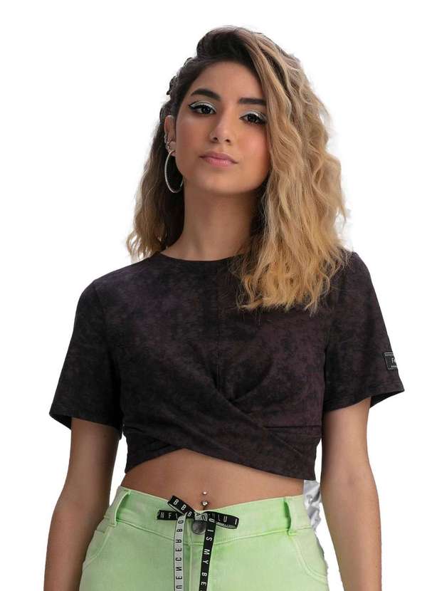 Bobbylulu - Cropped Infantil Preto Bobbylulu Preto