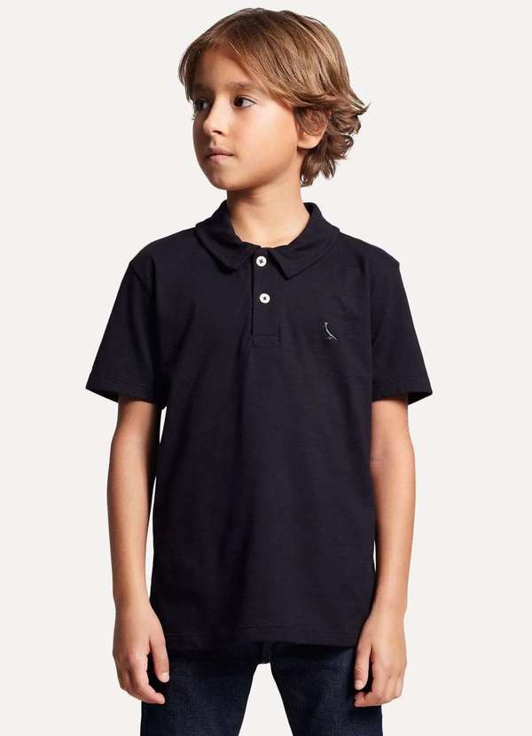 Reserva Mini - Polo Mini Sm Atc Lisa Preta Preto