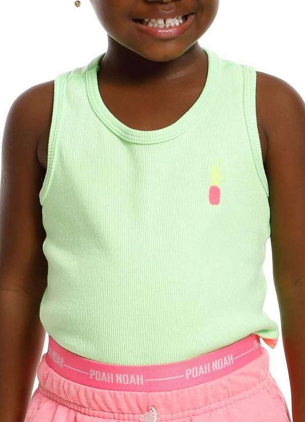 Poah Banana - Regata Infantil Canelada Bordada Verde Poah Noah Verde 2