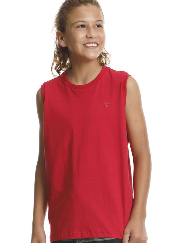 Banana Danger - Regata Machão Infantil Vermelha Banana Danger Vermelho