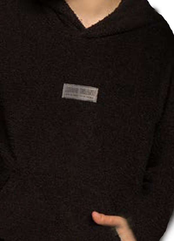 Ricoo - Blusa Moletom Capuz Preto Infantil Riccoo Preto 2