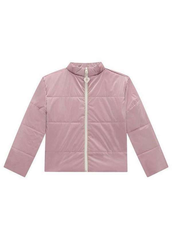 Kukiê - Jaqueta Acolchoado Rosa Infantil Zíper Kukiê Rosa