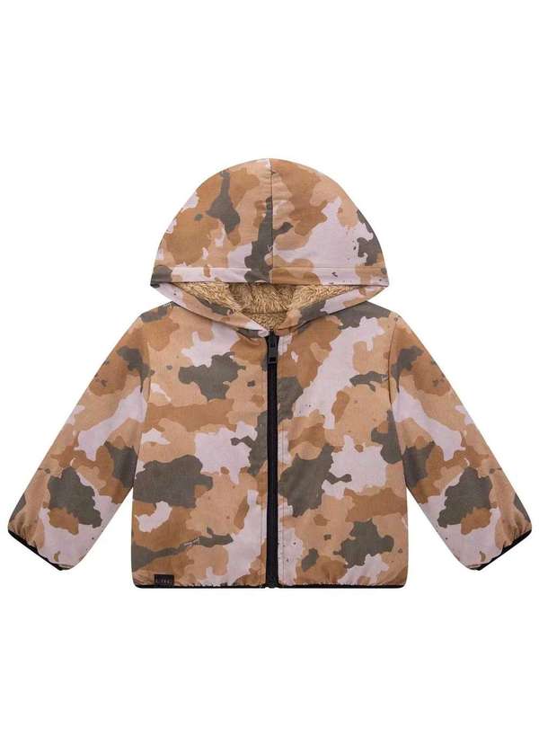Lucboo - Jaqueta Infantil Dupla Face Lucboo Estampado