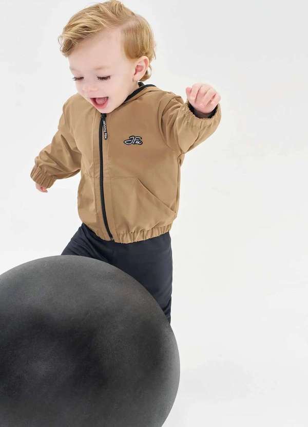 Johnny Fox - Jaqueta Infantil Menino Johnny Fox Marrom
