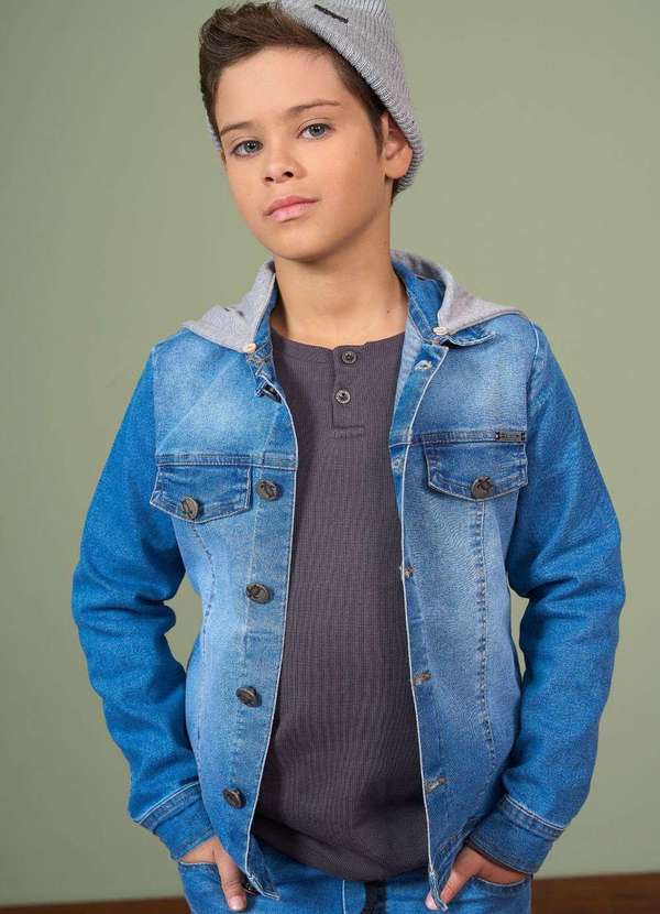 Ok e Pakita Jaqueta Jeans Menino Ok Friends Jeans