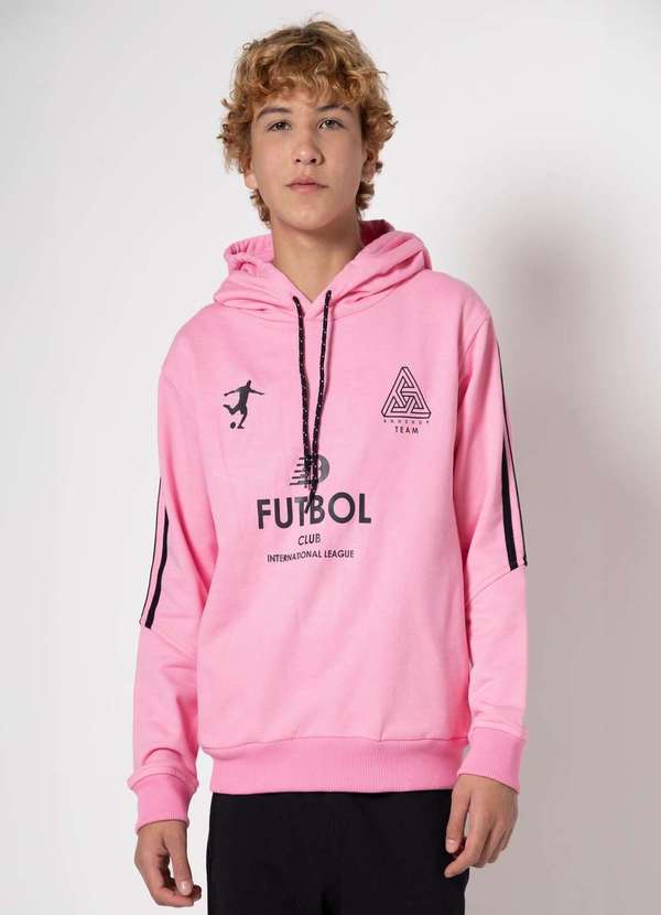 Banana Danger - Moletom Infantil Rosa Futbol Banana Danger Rosa