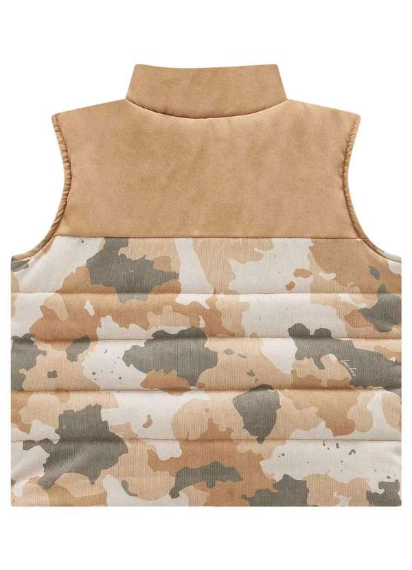 Lucboo - Colete Infantil Lucboo Camuflado Bege Estampado