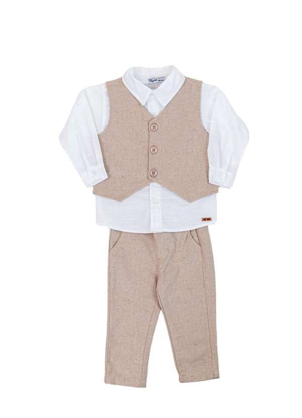 Vigat - Conjunto 3 Peças Social Linho Vigat Cru