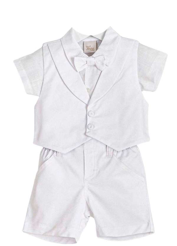 Anjos Baby - Conjunto Batizado Menino Blazer Anjos Baby Branco