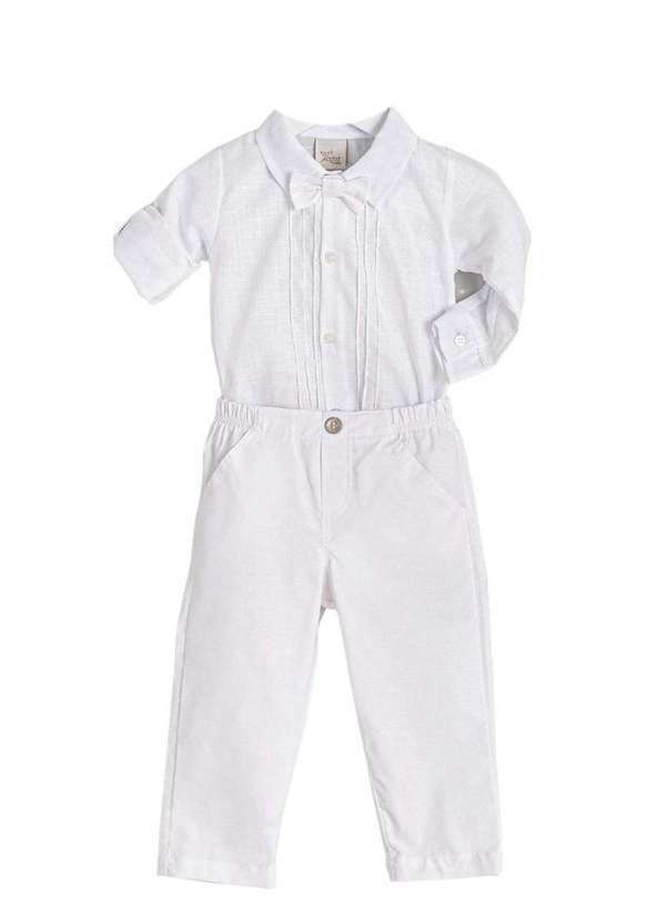 Anjos Baby - Conjunto Bebê Batizado Branco Anjos Baby Branco