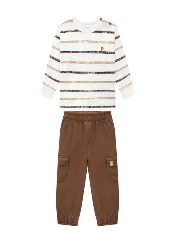 Onda Marinha - Conjunto Blusa Calça Menino Onda Marinha Estampado