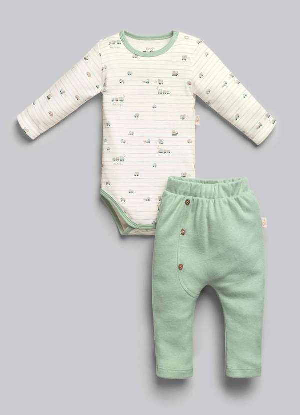 Anjos Baby - Conjunto Body Menino Anjos Baby Estampado