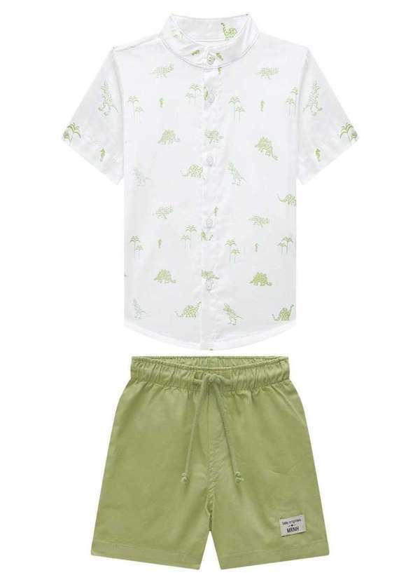 Onda Marinha - Conjunto Camisa Estampada Bermuda Onda Marinha Estampado