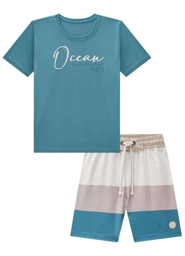 Lucboo - Conjunto Camiseta Menino Estampado Lucboo Estampado