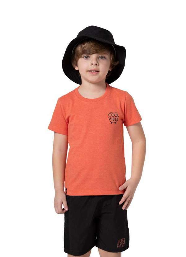 Banana Danger - Conjunto Camiseta Microfibra Cool Vibes Banana Danger Laranja