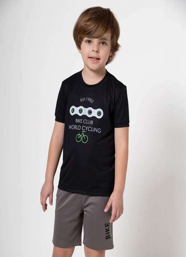 Banana Danger - Conjunto Curto Bike Club Infantil Banana Danger Preto